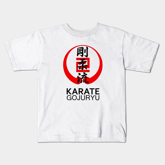 Karate Gojuryu Kids T-Shirt by juyodesign